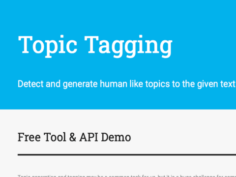 Multi-Word Topic Tagging API (Keyword Generator)