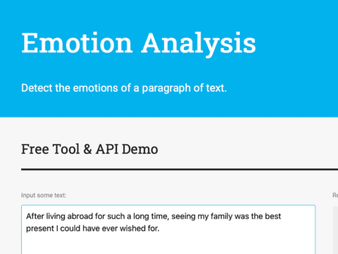Introducing The Emotion Analysis API
