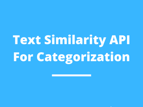 Text Similarity API For Text Categorization