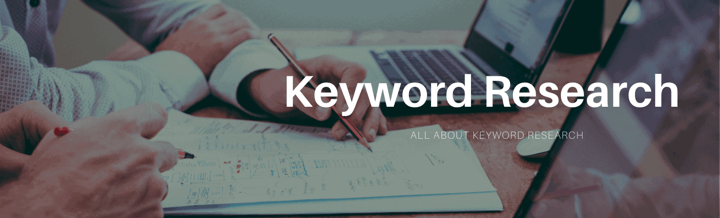 All about keyword research banner.